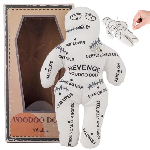 Muñecas vudú terror de algodón blanco de 8.5x5.1 pulgadas para liberar estrés