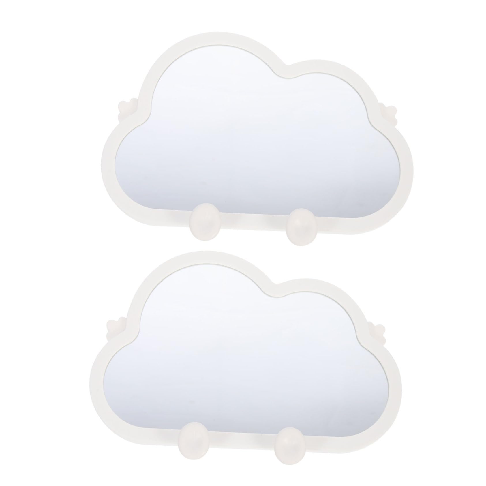 LALADEFIEE 2Pcs Cloud Shaped Desktop Makeup Mirrors Elegant Hanging Cosmetic Mirrors for High Definition Vanity Mirrors for Bedroom Living Room and Dresser