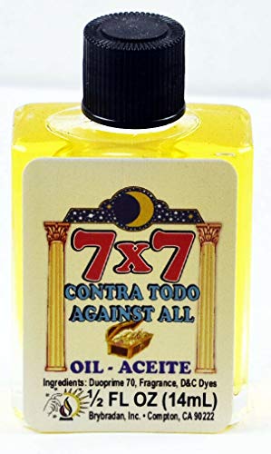 3 PIECES BRYBRADAN 7 X 7 AGAINST ALL SPIRITUAL OIL 7 X 7 CONTRA TODO ACEITE ESPIRITUAL -1/2 FL OZ 14.7ML