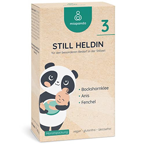 miapanda Stillheldin - Hochdosierte Bockshornklee Kapseln mit Anis und Fenchel für die Stillzeit - 60 Kapseln Cover