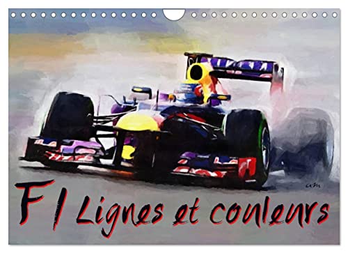 F1 lignes et couleurs (Calendrier mural 2023 DIN A4 horizontal)