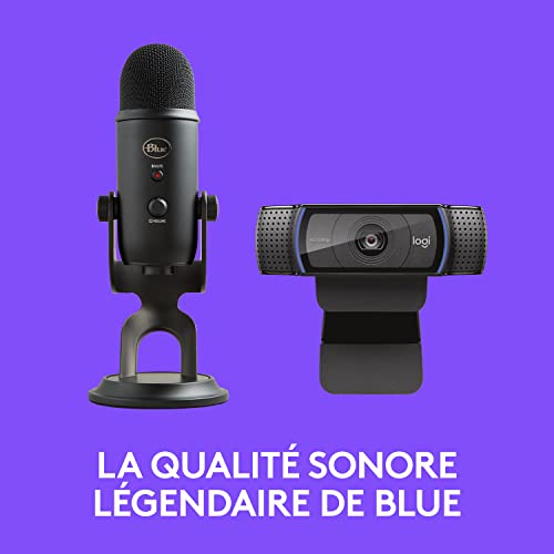 Ensemble Blue Microphones Yeti et Logitech C920 pour télétravail
