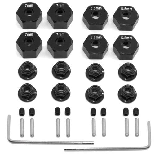 パーツ Hexenshuss Amazon.com: 34Pcs Metal 12mm Hex Wheel Hubs for Traxxas 1/10 2WD