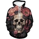 PANVER Kapuzenpullover Herren Jugend Persönlichkeit Casual Streetwear 3D Digitales Drucken Trend Langärmeliges Sweatshirt AA-06 L