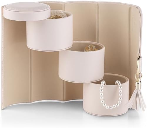 VLANDO Travel Jewelry Organizer — Light Pink