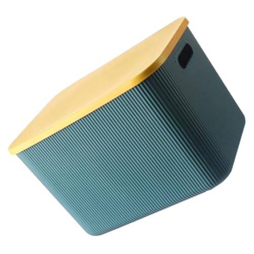 Homoyoyo Caja Organizadora Pequeña de Plástico con Tapa Color Azul Tamaño 265 X 187 X 162 CM Organizador Multiusos para Oficina y Hogar Almacenaje de Artículos Diversos y