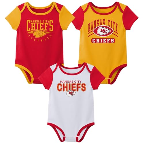 Image of Outerstuff NFL Teams Newborn Baby and Infant Short Sleeve Bodysuit Variety 3-Pack (0-18m)