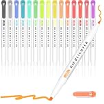 APXEL Dual Tip Fluorescent Highlighter Pens, 15 Colors Mild Highlighters, Quick Dry Broad & Fine Tip Markers & Highlighters for Adults & High School Students Stationary Supplies (Dreamy)