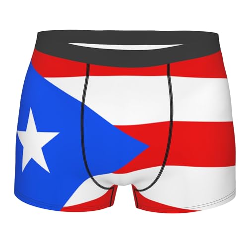 CUTEDWARF Flag of Puerto Rico Men's Boxer Briefs Elastic Waistband Briefs Men's Boxer Briefs