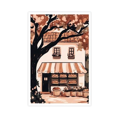 Poster de boulangerie vintage grand format 60x90cm de salon