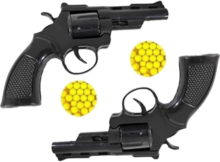 Pastic Kid Toys Soft Bullets Gun Pistol Soft for Gift to Birthday Boy Kids. Set of 2 (Combo 2)