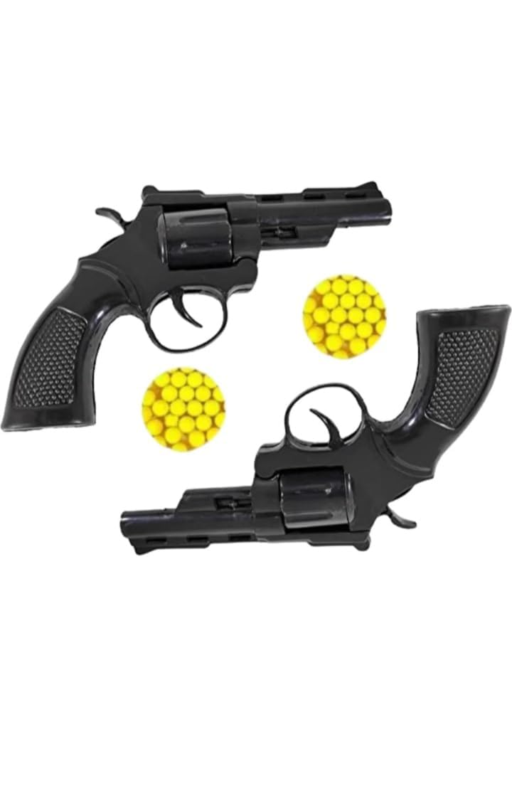 Pastic Kid Toys Soft Bullets Gun Pistol Soft for Gift to Birthday Boy Kids. Set of 2 (Combo 2)