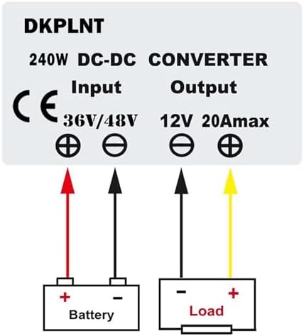 20A 240W 12v 골프 카트 48V 36V ~ 12V 컨버터 전압 조절기 감속기 변압기 퓨즈 포함 — 사진 5