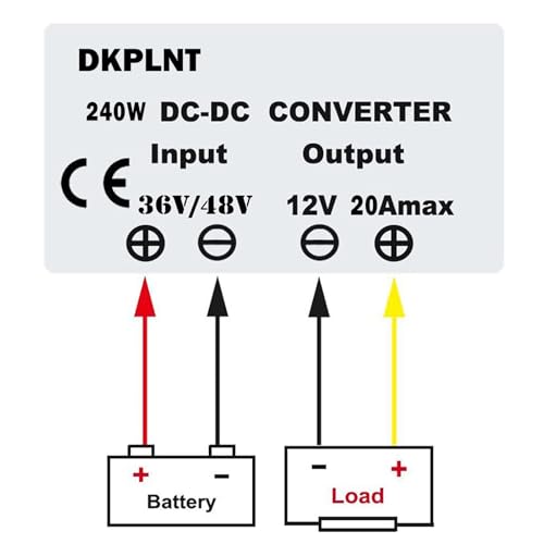 dkplnt 20A 240W 12v Golf Cart 48V 36V to 12V Converter Voltage Regulator Reducer Transformer with Fuse by dkplnt - Image 5