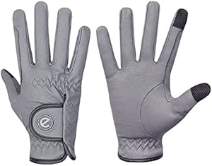 Gants équitation Eglove Equest Grippro Cuir Rose Tactile Gants D