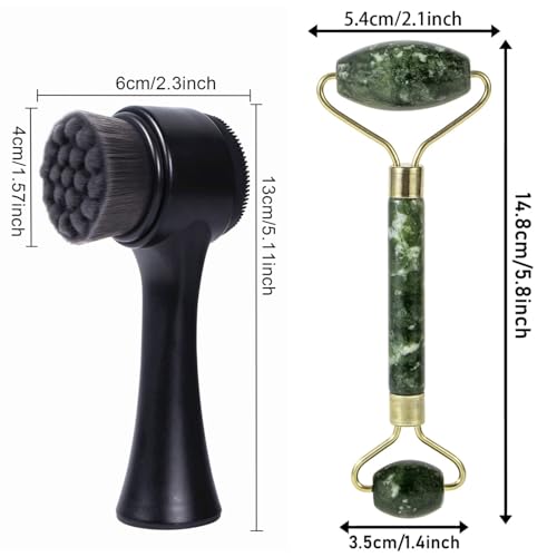 image for Beomeen Face Brush 2 in 1, Silicone Facial Cleansing Exfoliating Brush