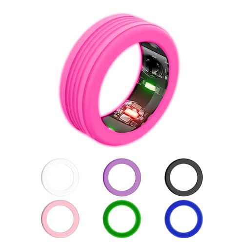 Oura Ring 4 用 シリコン保護カバー スマートリングケース SpinoArmor 蓄光ピンク 超薄 軽量 耐衝撃 フィット感 夜間発光 擦り傷防止 装着感そのまま 着脱簡単（蓄光ピンク）（Mサイズ）の商品画像（Amazon）