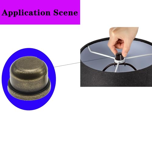 Image of Brass Lamp Finials, 1 /4-27 Thread, 1 /2 Inch Lamp Shade Nuts for Harp Tops | 8 Packs Finish Metal Finials with 1 /4-27 Female Threads for Compatible Table, Floor, Desk And Bedside Lamp Harps