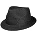 Produktbild Stetson Plain Toyo Trilby Strohhut Unifarbener Klassischer Hut UV-Schutz 40+ Damen Herren Frühling Sommer schwarz S (54-55 cm)