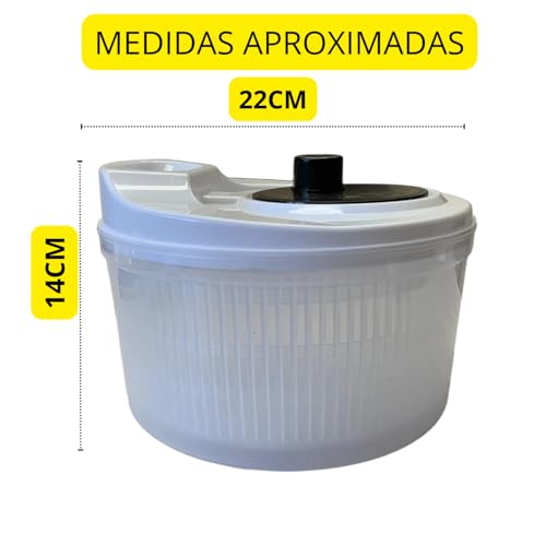 Centrifugadora de Salada, Capacidade 4,5 Litros, Lava e Seca Salada e Folhas em Geral