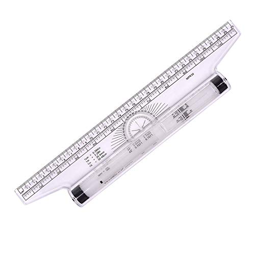 D-Worthy Plastic Multi-Purpose Rolling Parallel Ruler, Parallel Glider