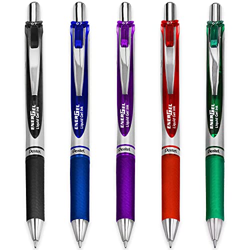 Pentel EnerGel XM BL77 Bolígrafo Gel Retráctil 0.7mm x5