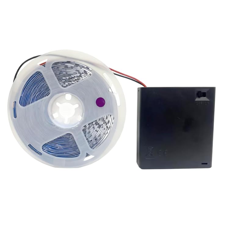 Tira LED Negra UV con Batería 1m miniatura 2