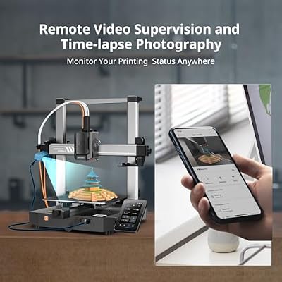 Anycubic Kobra 3 3D Printer Camera, Compatible with Kobra 3/ Kobra 2 Pro/Plus/Max/Klipper Printer/Computer, Real-Time and Remote Monitoring, Ultra Clear Resolution, Easy to Assemble and DIY Frame