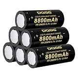 MLGBDC 6 Pack Ni-MH Rechargeable Battery, 3.7V 2665 Rechargeable Battery 8800mAh High Capacity Batteries for Headlamp, Flashlight, Remote Control and Solar Light (Only Battery, 6 Pack)