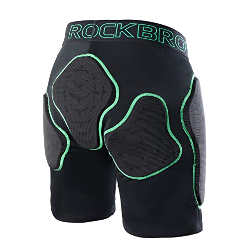 Hoppipola Short rembourré 3D EVA pour ski, snowboard, skateboard, équipement de protection des hanches, coccyx, léger, respirant, coupe flexible, noir (L Hoppipola Short rembourré 3D EVA pour ski, snowboard, skateboard, équipement de protection des hanches, coccyx, léger, respirant, coupe flexible, noir (L