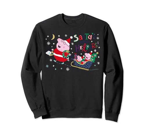 Sweat Peppa Pig Sleigh Ride pull hiver enfant motif traîneau