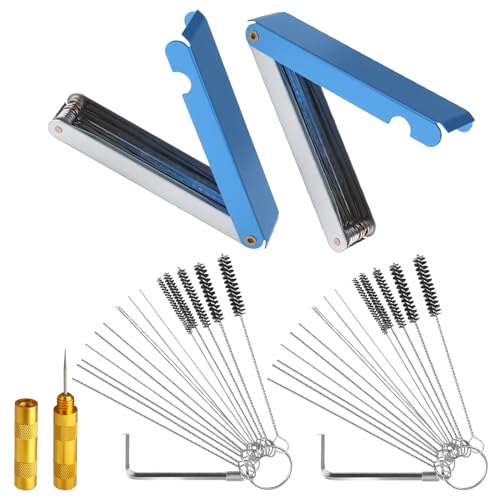 Yenblow 5 Pack Throttle Body Cleaner Kit, Torch Tip Dirt Removal Set for Jets Nozzles Orifices, Throttle Body Tools for Chainsaw Motorcycle ATV Carb Welding Stove Shower Head Maintenance