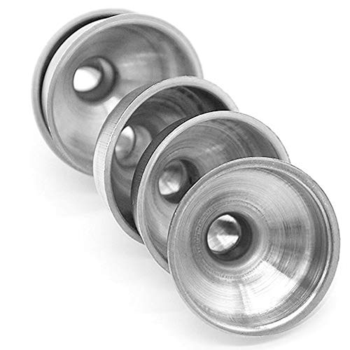 Coolrunner 6 Pack Stainless Steel Mini Funnels for Miniature Bottles, Essential Oil Bottles, Amber Bottles, Flasks, DIY Lipbalms, Cooking Spices Liquids, Homemade Make-Up Fillers