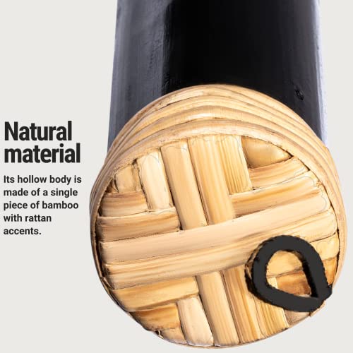 Meinl Percussion Rs1Bk-M/L 31.5" Med/Large Bamboo Rain Stick With Sustaining Trickle Effect And Hand Painted Design,Black #TOP3