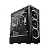 Enermax Starryfort SF30 Boîtier PC de Gaming ARGB en Verre trempé avec Ventilateurs A-RGB intégrés (X4), ECA-SF30-M1BB-ARGB
