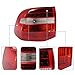 SHZULUSE LED Tail Lights for Porsche Cayenne 2007-2010, Red Clear Lens Black Housing Tail Light Assembly, Direct Replacement, Easy Plug and Play Installation (Left Driver Side)