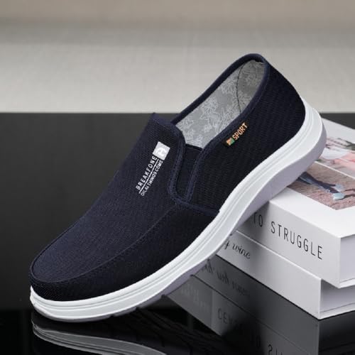 Men's slip on loafers casual canvas shoes fashion boat shoes walking shoes Comfortable & Lightweight2