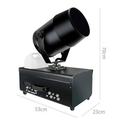 Máquina de nieve TsoLay, generador de nieve escénica de 2000 W, cabeza oscilante ajustable de 180°, diseño resistente al agua IP65, alcance de pulverización de 6-8 m, efecto de copos de nieve falsos para Navidad, bodas y fiestas miniatura 5