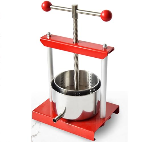 Prensa de sidra de vino de frutas, exprimidor manual para uva, verduras, jugo casero, queso, hierbas tintadas, aceite de oliva, fabricación de miel, capacidad de 2 litros