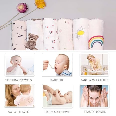 Gants de toilette en mousseline bébé coton lavable serviette bain