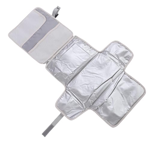 RASTKY Cambiador Portátil para bebé con Soporte para Toallitas Húmedas para Uso en Exteriores, Material de Tela Oxford Fácil de Limpiar (GRAY)