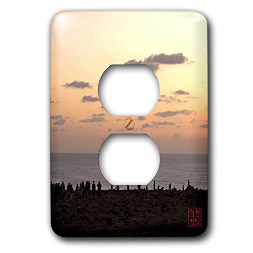 Plaque de prise Formentera coucher de soleil 2 prises 3dRose