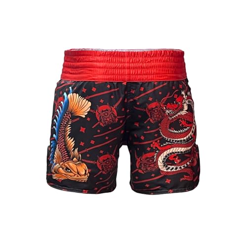 NAMAZU Muay Thai Shorts for Men and Women, High Grade MMA Gym Boxing Kickboxing Shorts Workout Training Grappling Martial Arts Fight Shorts Clothing.