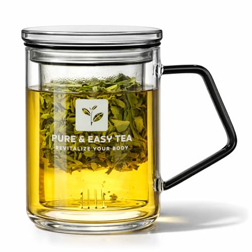 Pure And Easy Glass Tea Infuser Mug