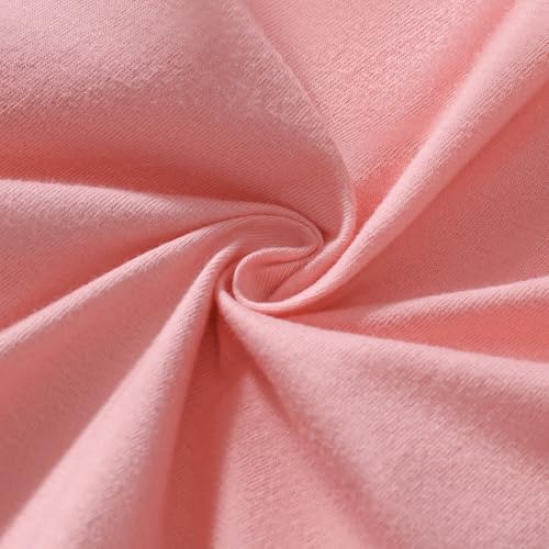 Image of HILEELANG Toddler Girl Short Sleeve Easter Dress Cotton Casual Jersey Shirt Playwear Applique Dress