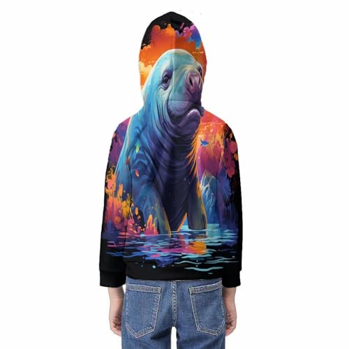 Sweatshirt Lamantins 3D parfait pour les journées d'hiver en famille