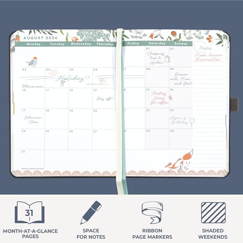 Boxclever Press Everyday 2026 Diary A5 Week to View runs Jan - Dec'26. Luxury Diary 2026 & Notebook In One! Stunning A5 2026 week to view - Image 4