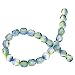 CzechFirePolish25-PieceRoundGlassBeads,6mm,TwoToneBlueberry/GreenTea