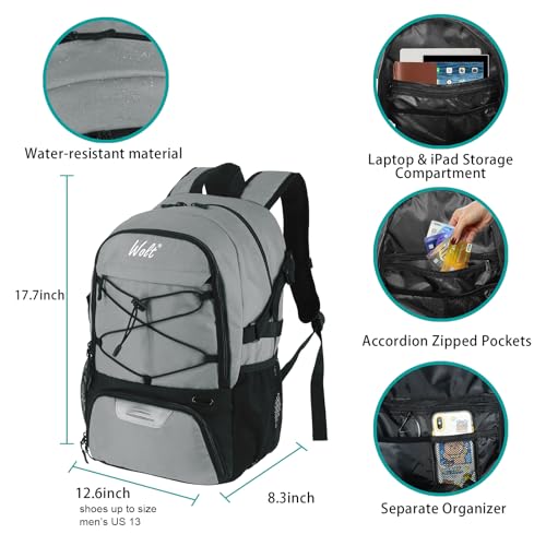 image for WOLT | Basketball Backpack Large Sports Bag with Separate Ball Holder 