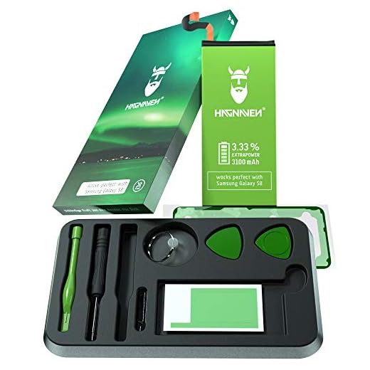 Hagnaven® Batteria ai polimeri di litio per Samsung Galaxy S8 |con kit di montaggio | 3100mAh | Batteria sostitutiva PIÙ POTENTE | CELLE DI ALTISSIMA QUALITÀ